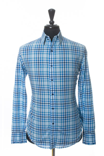 Robert Graham Blue Check Tailored Fit Shirt