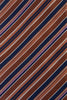 Brioni Brown and Navy Striped Tie