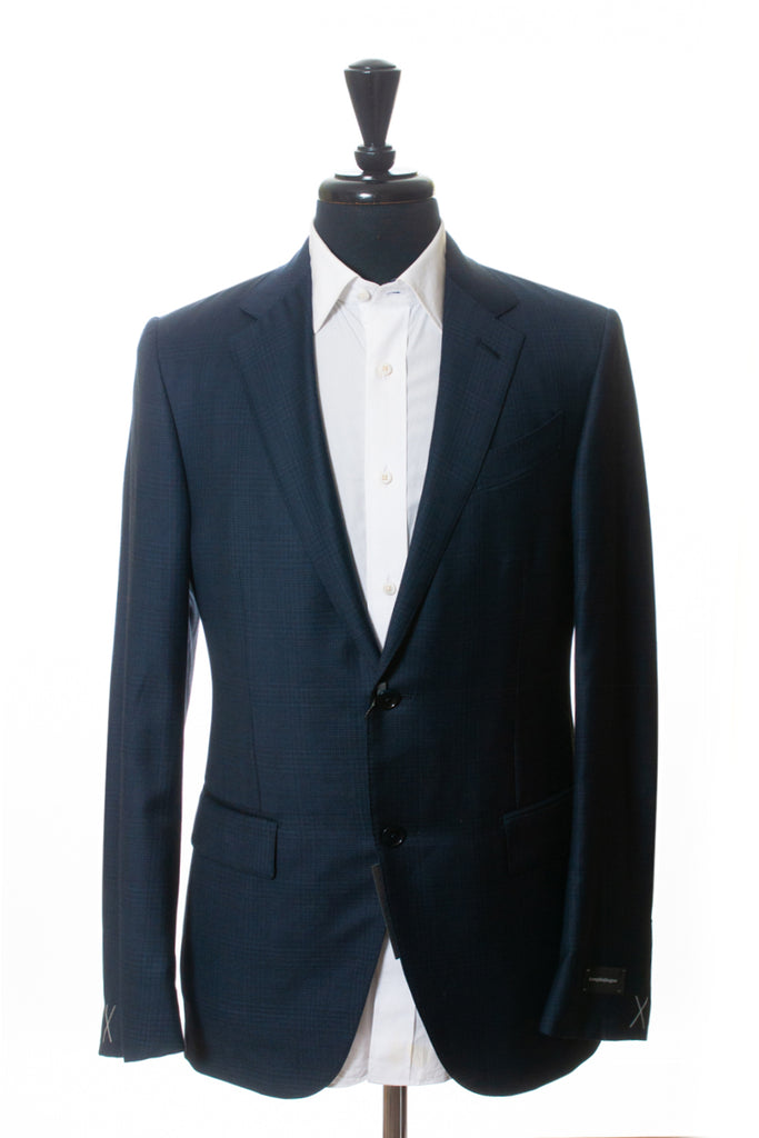 Ermenegildo Zegna NWT Blue Microcheck Achillfarm Milano Easy Suit