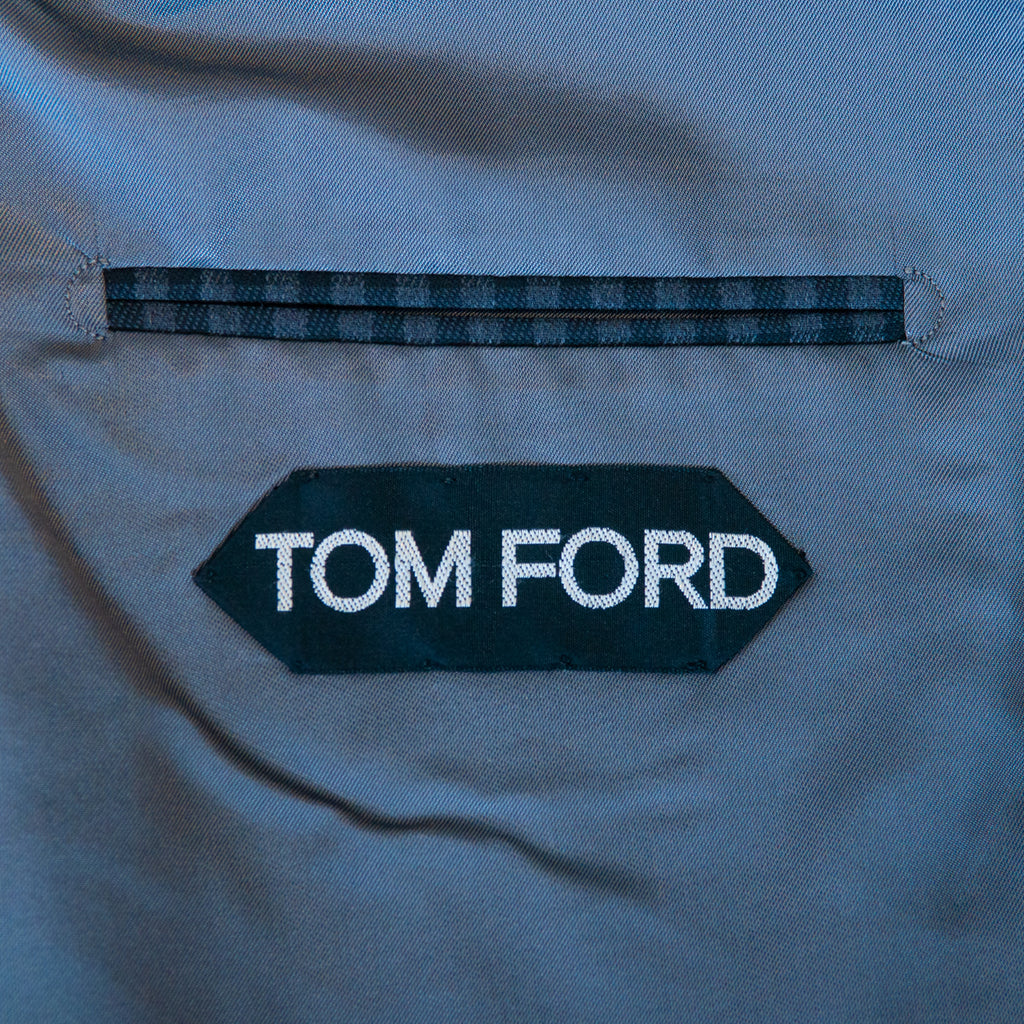 Tom Ford Gray Check Mohair Blend Basic Base A Blazer
