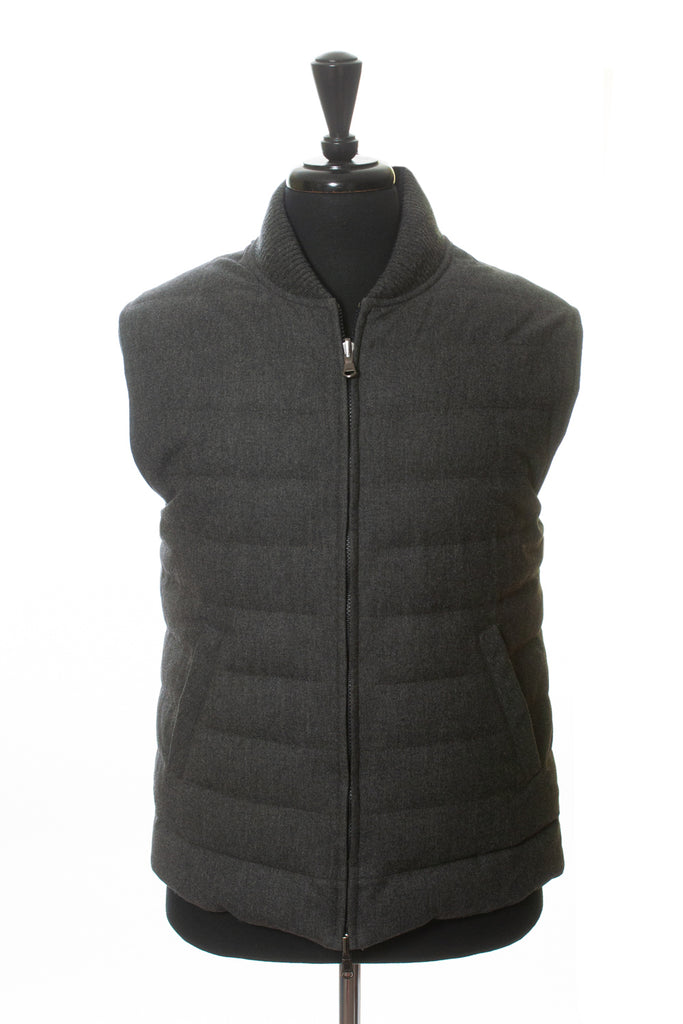 Brunello Cucinelli Reversible Silk Cashmere Down Vest