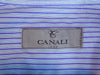 Canali 1934 Purple Striped Cotton Shirt