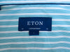 Eton Green Striped Lightweight Poplin Contemporary Fit Shirt