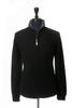 Canali Sportswear Black Full Zip Merino Wool Sweater