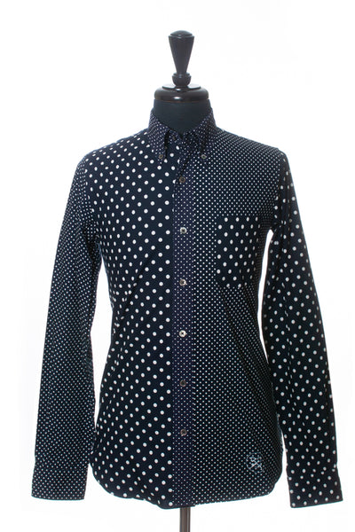 button up polka dot shirt