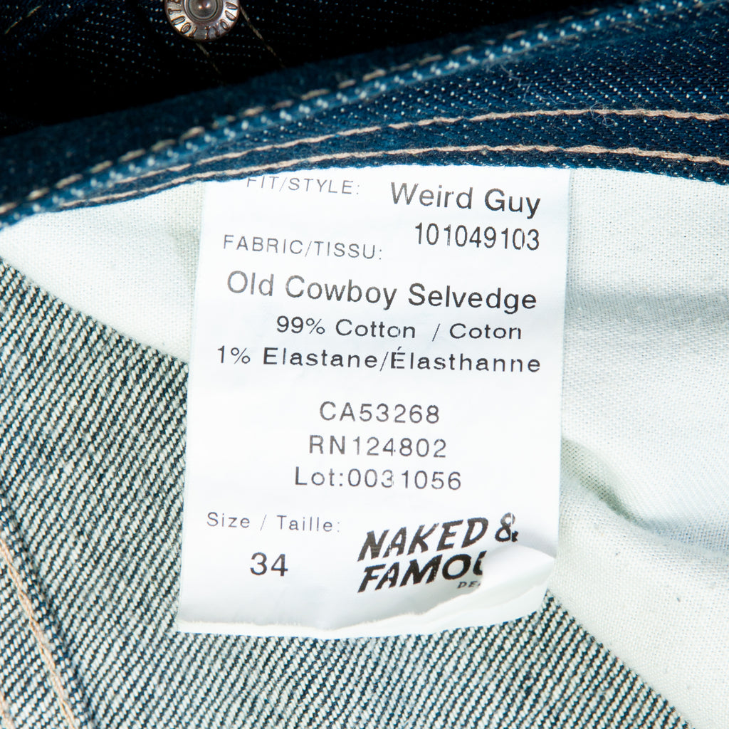 Naked & Famous WeirdGuy Blue Old Cowboy Selvedge Jeans