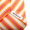 Kiton Orange on Pale Yellow Striped Silk Tie