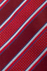 Ermenegildo Zegna Red Striped Silk Tie