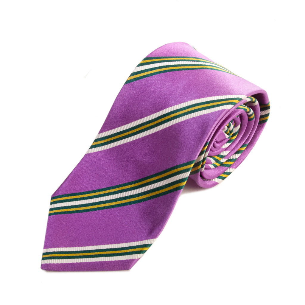 Etro Purple Striped Silk Tie