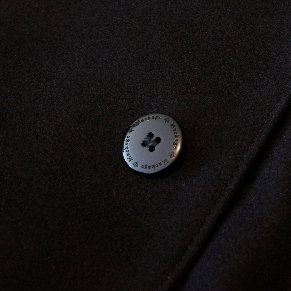 Mackage Black Cashmere Blend Overcoat