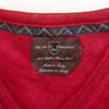 Black & Brown Deep Red Merino Wool Sweater Vest