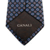 Canali Black Medallion Patterned Silk Tie