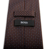 Hugo Boss Made in Italy Brown Geometric Patterned Tie
