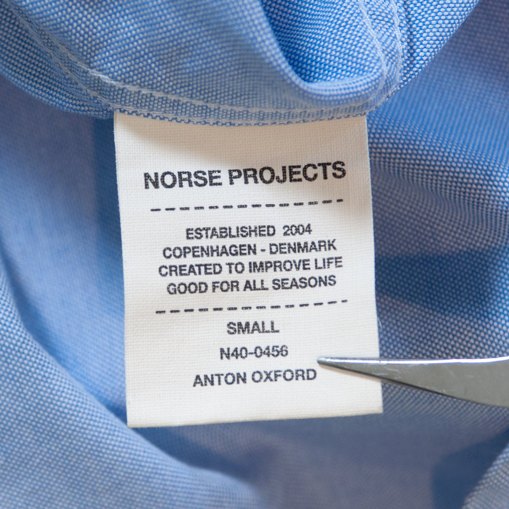 Norse Project Blue Anton Oxford Button Down Shirt