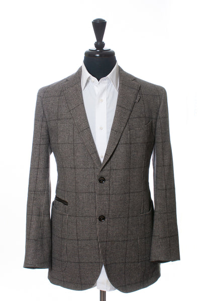 Ermenegildo Zegna Brown Check Cashmere Blend Blazer
