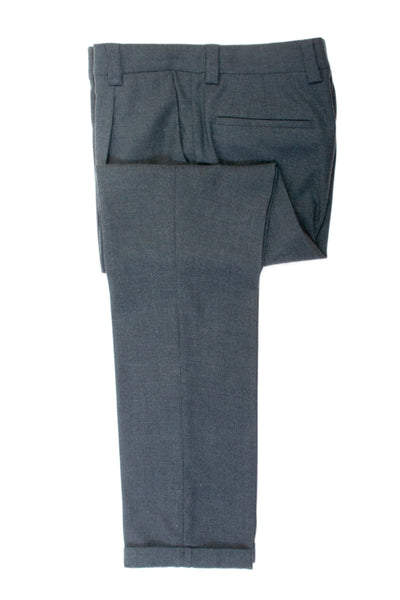 Brunello Cucinelli Gray Leasure Fit Pleated Wool Cropped Trousers