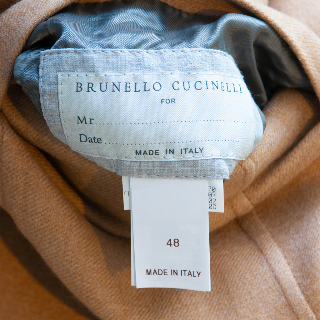 Brunello Cucinelli Brown and Gray Silk Cashmere Reversible Blazer