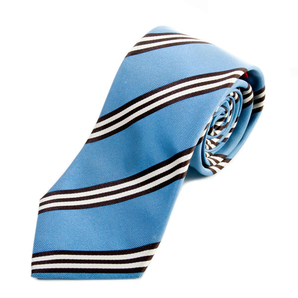 Tino Cosma Blue Striped Silk Tie