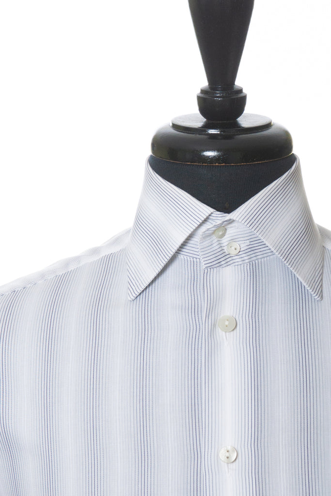 Eton Gray Stripe Wrinkle Free Cotton Shirt