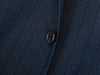 Lardini Navy Blue Striped Loro Piana Rain System Identity Soft Suit
