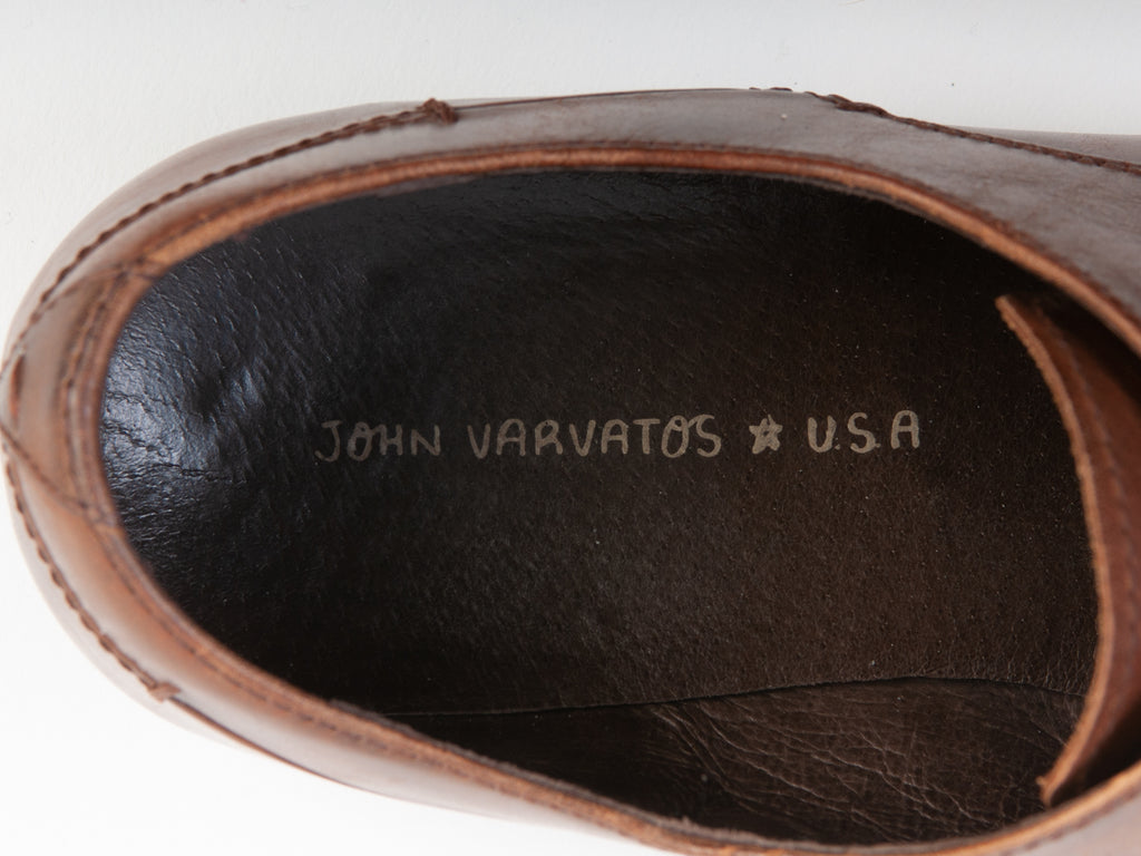 John Varvatos Brown Cap Toe Shoes