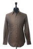 Dolce & Gabbana Brown Diamond Twill Tailored Fit Shirt