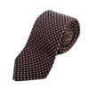 ZZegna Brown Dotted Geometric Cotton Blend Tie
