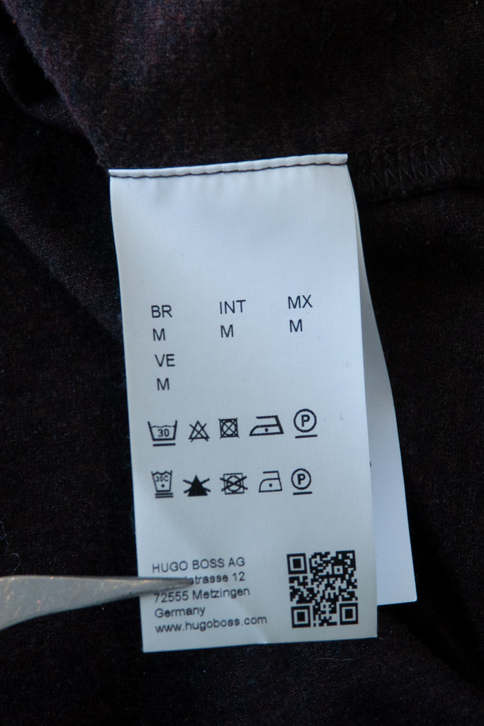 Hugo Boss Brown Mercerised Cotton Pado13 Knit Shirt