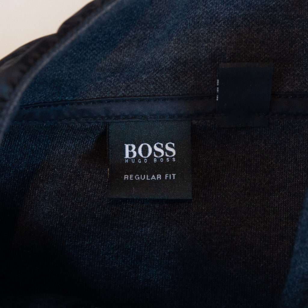 Hugo Boss Gray Liscia08 Quarter Zip Sweater