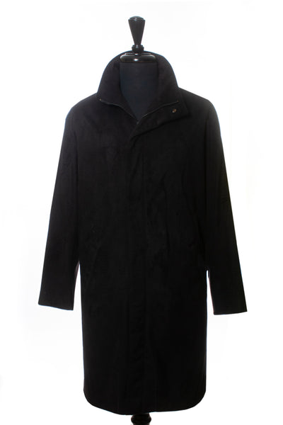 Armani Collezioni Black Waterproof Overcoat
