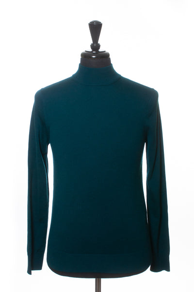 Sandro NWT Dark Green Mock Neck Sweater
