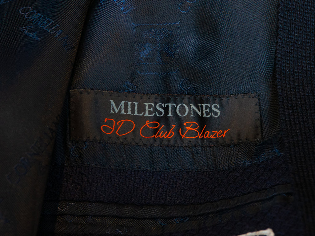 Corneliani Navy Blue Milestones 2D Club Blazer
