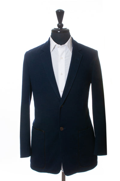 Paul Smith Navy Blue Wool Terry Blazer