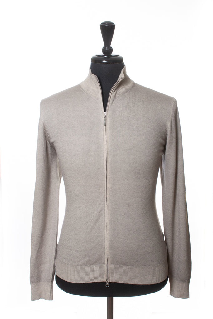 Gran Sasso Vintage Gray Full Zip Sweater