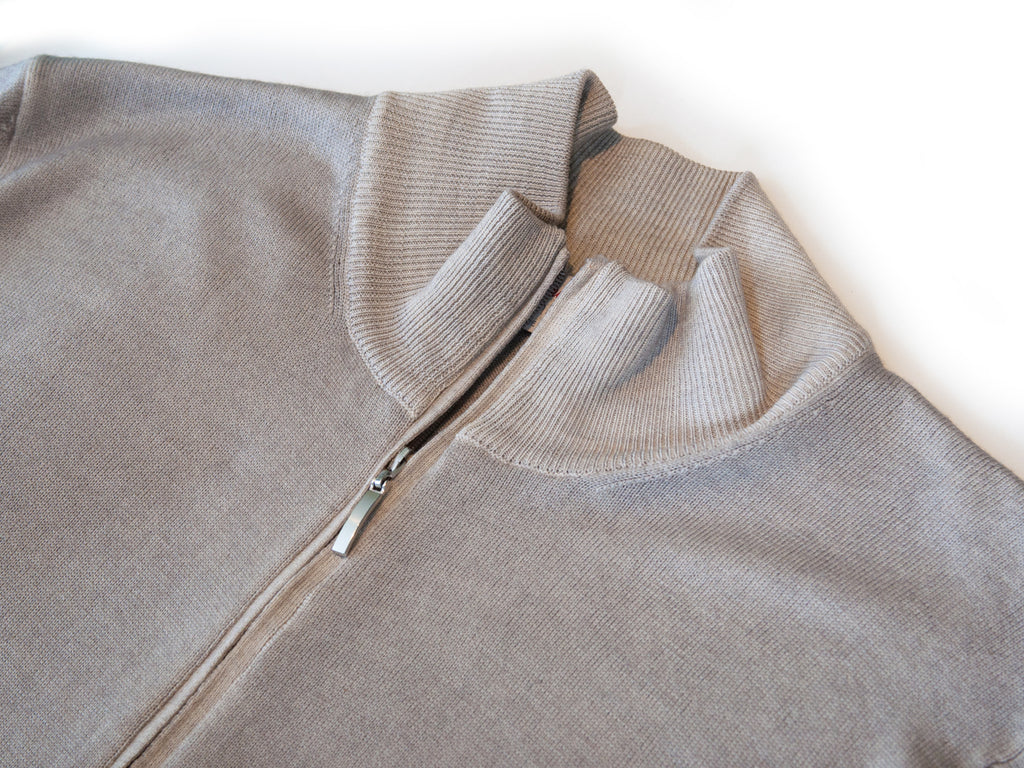Gran Sasso Vintage Gray Full Zip Sweater