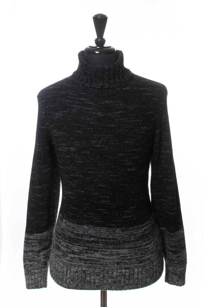Hugo Boss Black & Gray Mix Roll Neck Elan Mohair Blend Sweater
