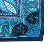 Etro Blue Paisley Print Pocket Square