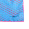 Burberry Pink on Blue Polka Dot Print Pocket Square