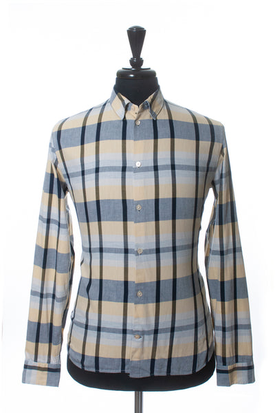 Paul Smith Jeans Yellow Plaid Flannel Slim Fit Shirt