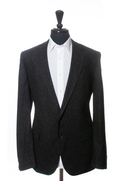 Hugo Boss Charcoal Gray Fleck Weave Hadwart Blazer