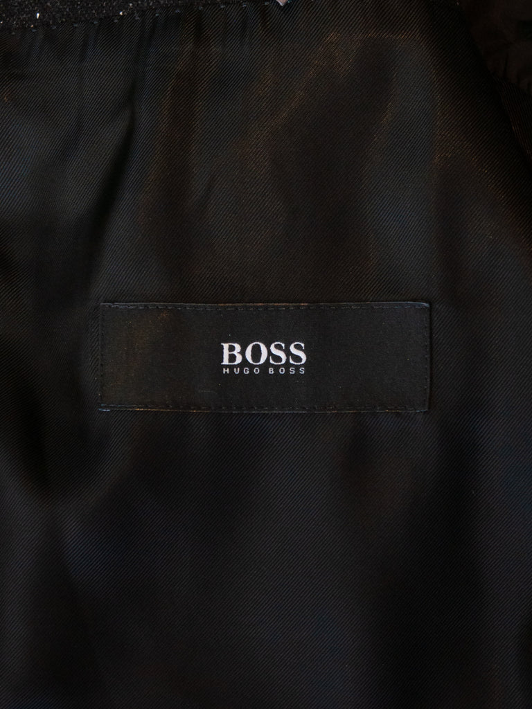 Hugo Boss Charcoal Gray Fleck Weave Hadwart Blazer