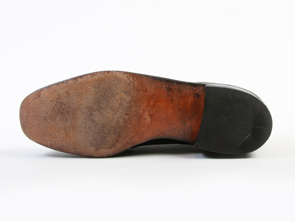Dacks Black Baffin Seal Leather Shoes
