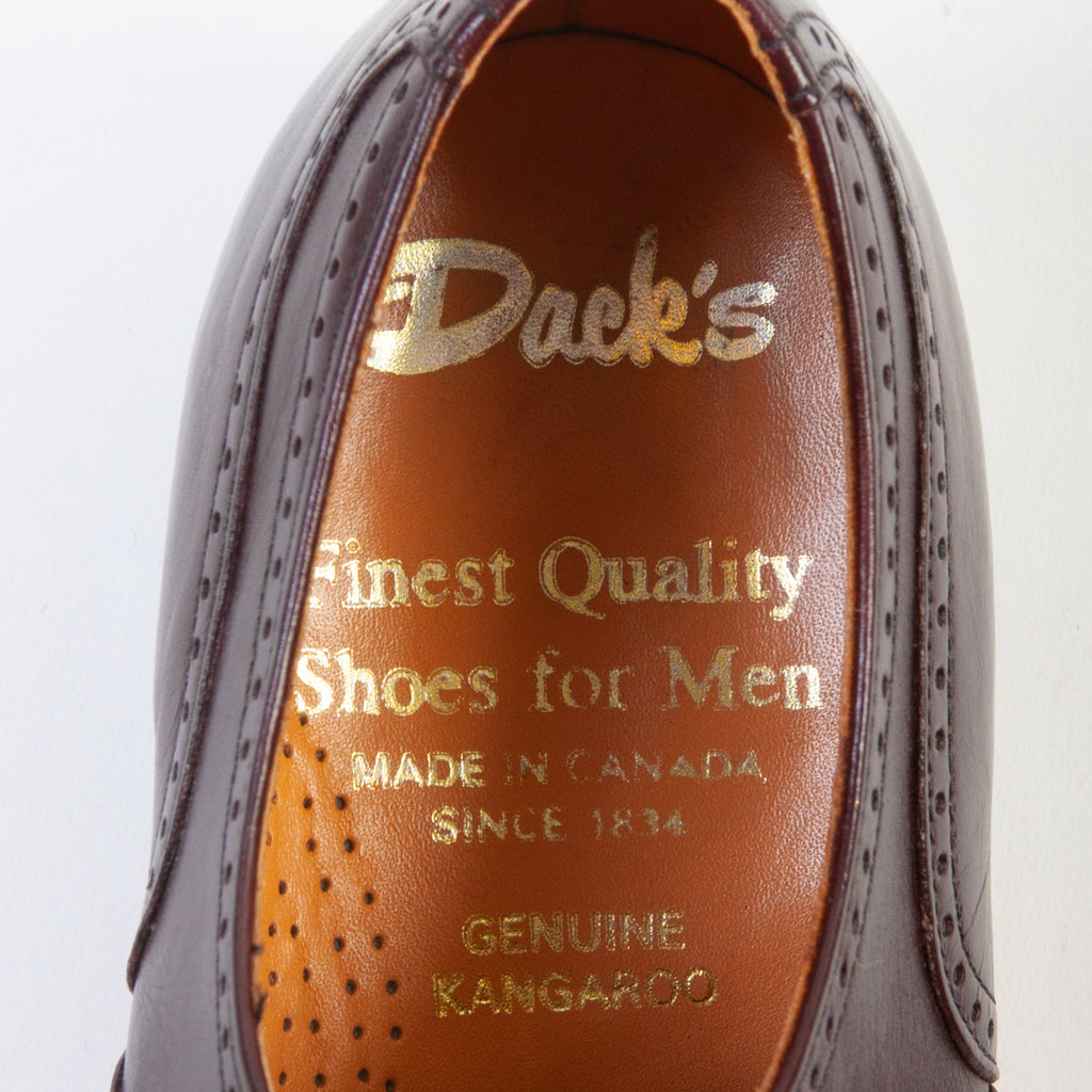 Dacks Burgundy Kangaroo Adelaide Wingtip Shoes