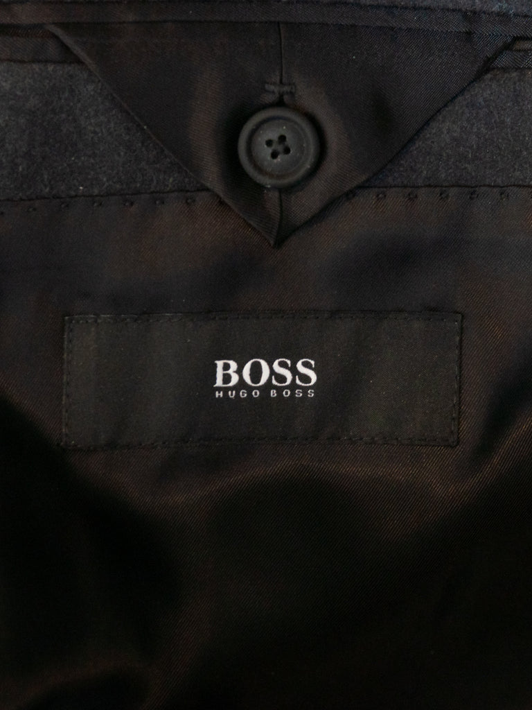 Hugo Boss NWT Charcoal Gray Flannel Hadik2 Giro5 Slim Fit Suit
