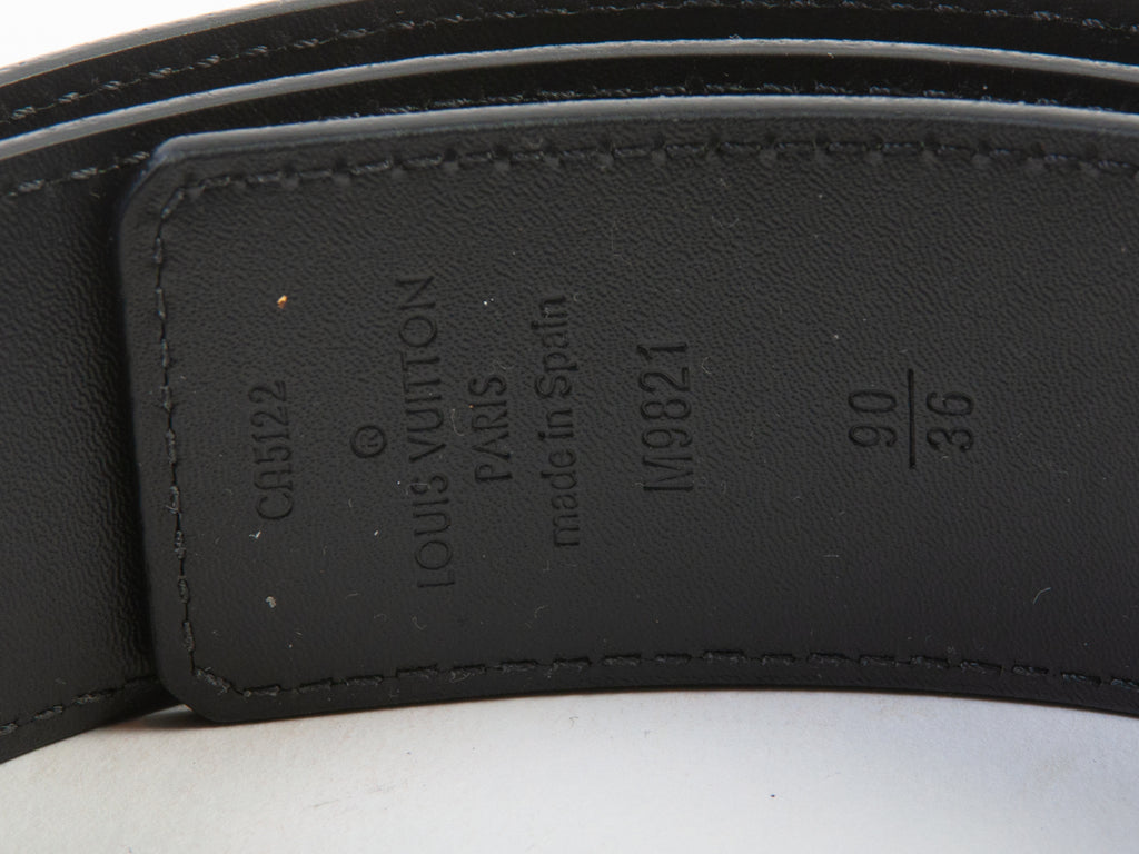 Louis Vuitton Brown Monogram Leather LV Logo Buckle Belt