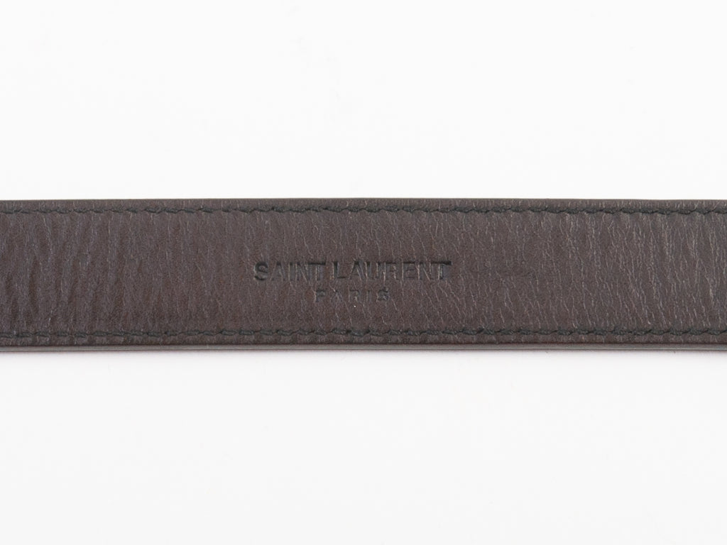 Saint Laurent Black Skinny Belt