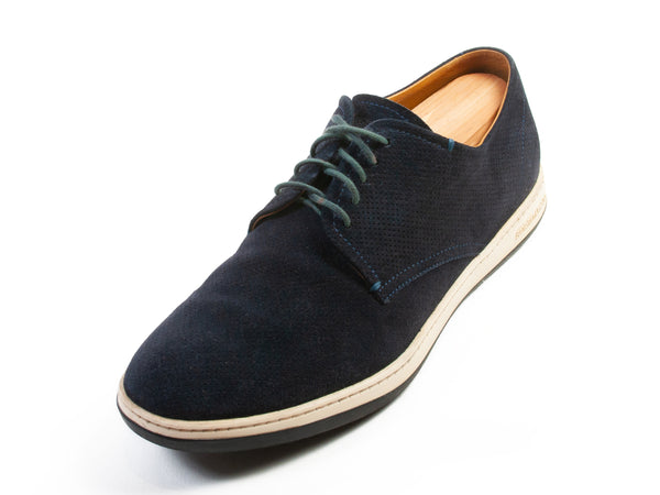 Giorgio Armani Navy Blue Suede Casual Shoes