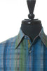 Robert Graham Blue Pleated Stripe Patterned Shirt