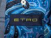Etro Blue Check Silk Wool Blazer