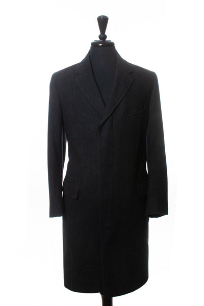 Brooks Brothers Vintage Dark Grey Herringbone Overcoat
